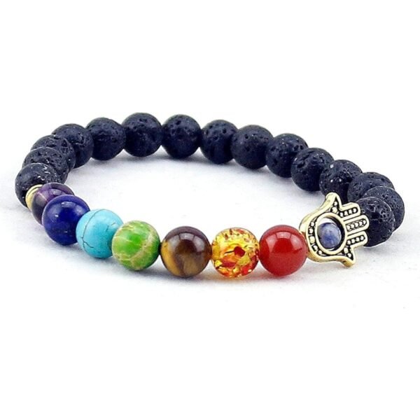Hamsa Evil Eye Seven Chakra Bracelet